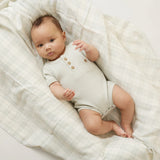 Sage Gingham Muslin Wrap