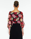 Sunshine & Shadow Silk Top - Oscar Floral