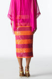 Wild Ones Skirt - Orange/Fuchsia Stripe