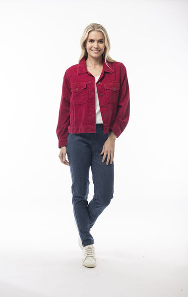 Cord Jacket - Raspberry