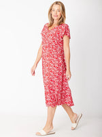 Maxi Flounce Dress - Red Paisley