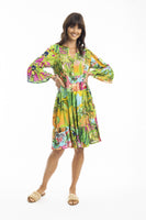 Lani 3/4 Sleeve Dress with Frill