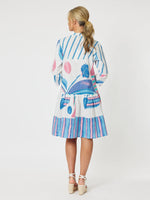 Beach Side Dress - Blue/Pink