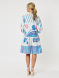 Beach Side Dress - Blue/Pink