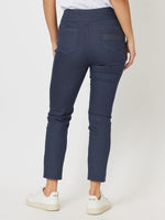 Indigo high-rise slim leg jegging for women