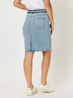 Emily Stretch Denim Skirt - Denim