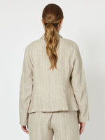 Marseille Stripe Linen Jacket - Natural