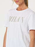 Milan Beaded Tee - White