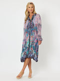 Meru Border Print Dress - Multi