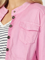 Maggie Denim Jacket - Flamingo