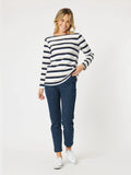 Laguna Stripe L/S Tee - Stone