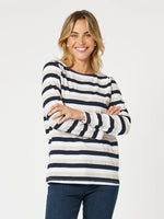 Laguna Stripe L/S Tee - Stone