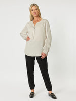 Luxe Nehru Top - Champagne