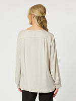 Luxe Nehru Top - Champagne