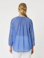 Lizzy Embroidered Top - Cornflower