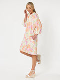 Florida Keys Floral Dress - Pink Multi