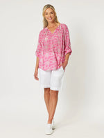 Ellie Embroridery Top - Pink