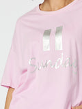 Happy Sunday Tee - Pink