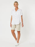 Safari Linen Shirt - White