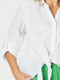 Embroidered Front Shirt - White