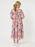 Newport Dress - Coral Print