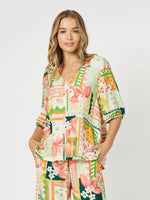 Cancun V Neck Top - Multi