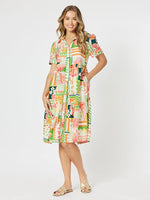 Cancun Button Front Dress - Multi