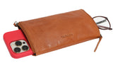 Leather Optical/Phone Case - Tan