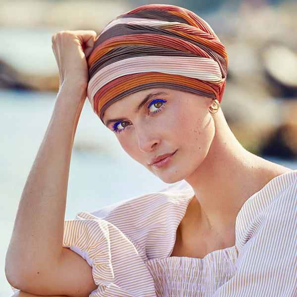 Luna Turban - Summer Tan Stripes