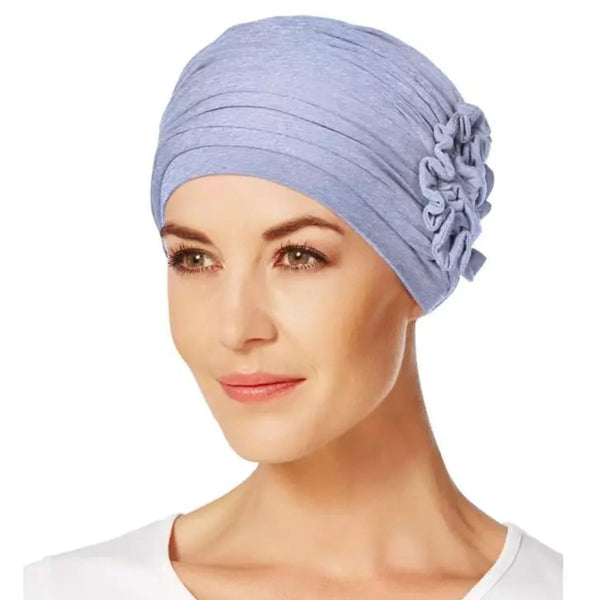 Lotus Turban - Light Blue Melange