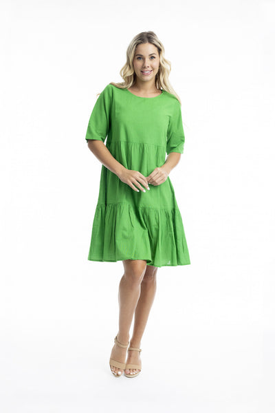 Essentials Cotton Slub Dress - Parakeet