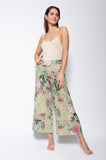 Flora Linen Crop Pant - Sage