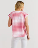 Michaela Top - Cherry Stripe