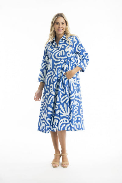 Poplin Print Dress