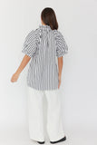 PRESTO Black Wide Stripe Blouse