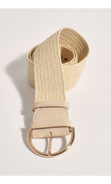 Peta Stretch Belt - Cream