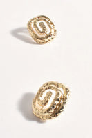 Spiral Stud Earrings - Gold