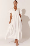 Dani Pleated Midi Dress - White