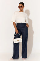 Nisha Linen Pant - Navy