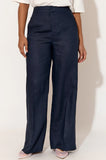 Nisha Linen Pant - Navy