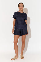 Billy Linen Short - Navy