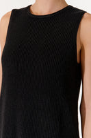 Laurel Cotton Knit Top - Black