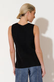 Laurel Cotton Knit Top - Black