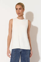 Laurel Cotton Knit Top - White