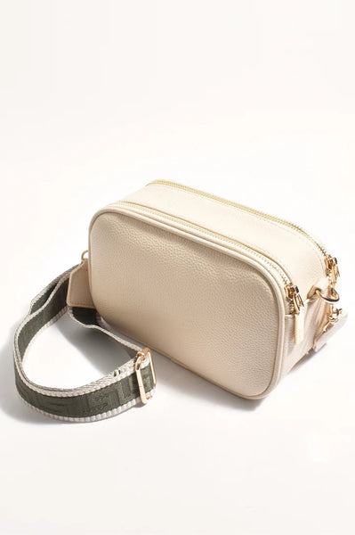 Geo Webbing Bag Strap - Nude