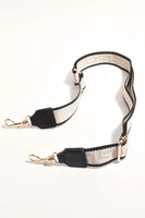 Geo Webbing Bag Strap - Nude/Black