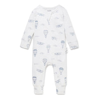 Air Balloon Zip Romper for kids in white