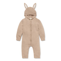 Taupe Bunny Knit Romper