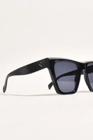 Oversized Structured Sunglasses - Black