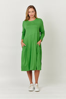 Stretch Viscose Dress - Apple